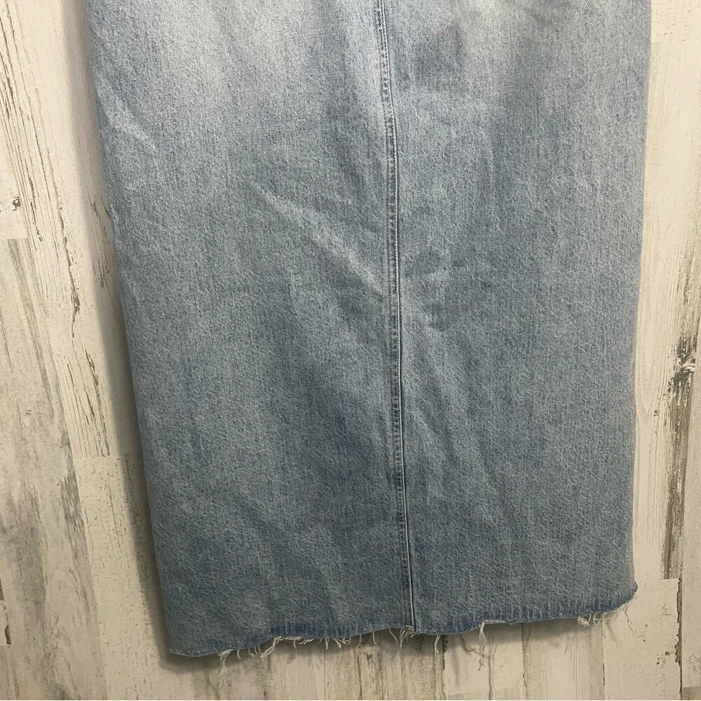 PISTOLA High Rise Alice Denim Midi Maxi Skirt Brooklyn Size 30 Raw‎ Hem Slit